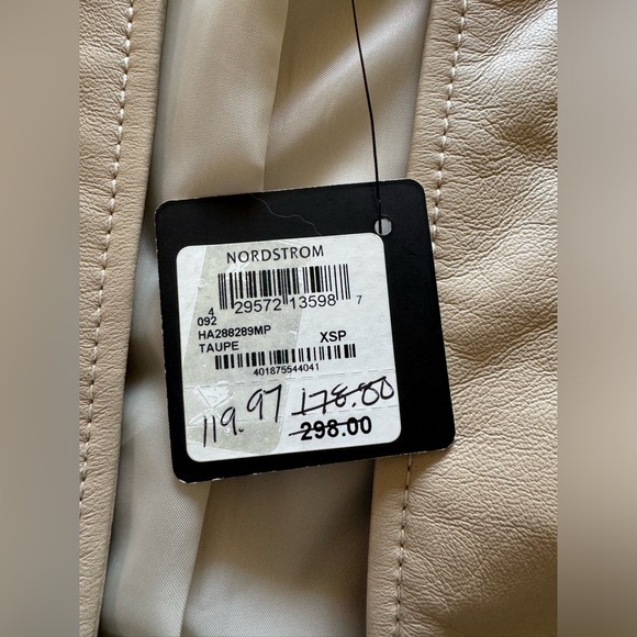 🆕 Halogen | Leather Jacket Size XSP - Picture 5 of 11